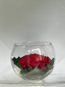 Ampolla vetro con Rose Stabilizzate. Spedizione Gratuita