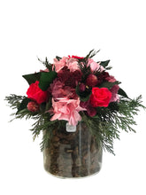 Cargar imagen en el visor de la galería, Rose e Ortensie stabilizzate con altri  fiori naturali. Spedizione Gratuita.
