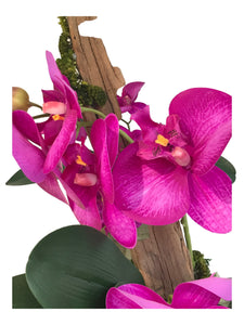 Orchidea Artificiale Real Touch. Vaso 16 x 18.5cm Spedizione Gratuita
