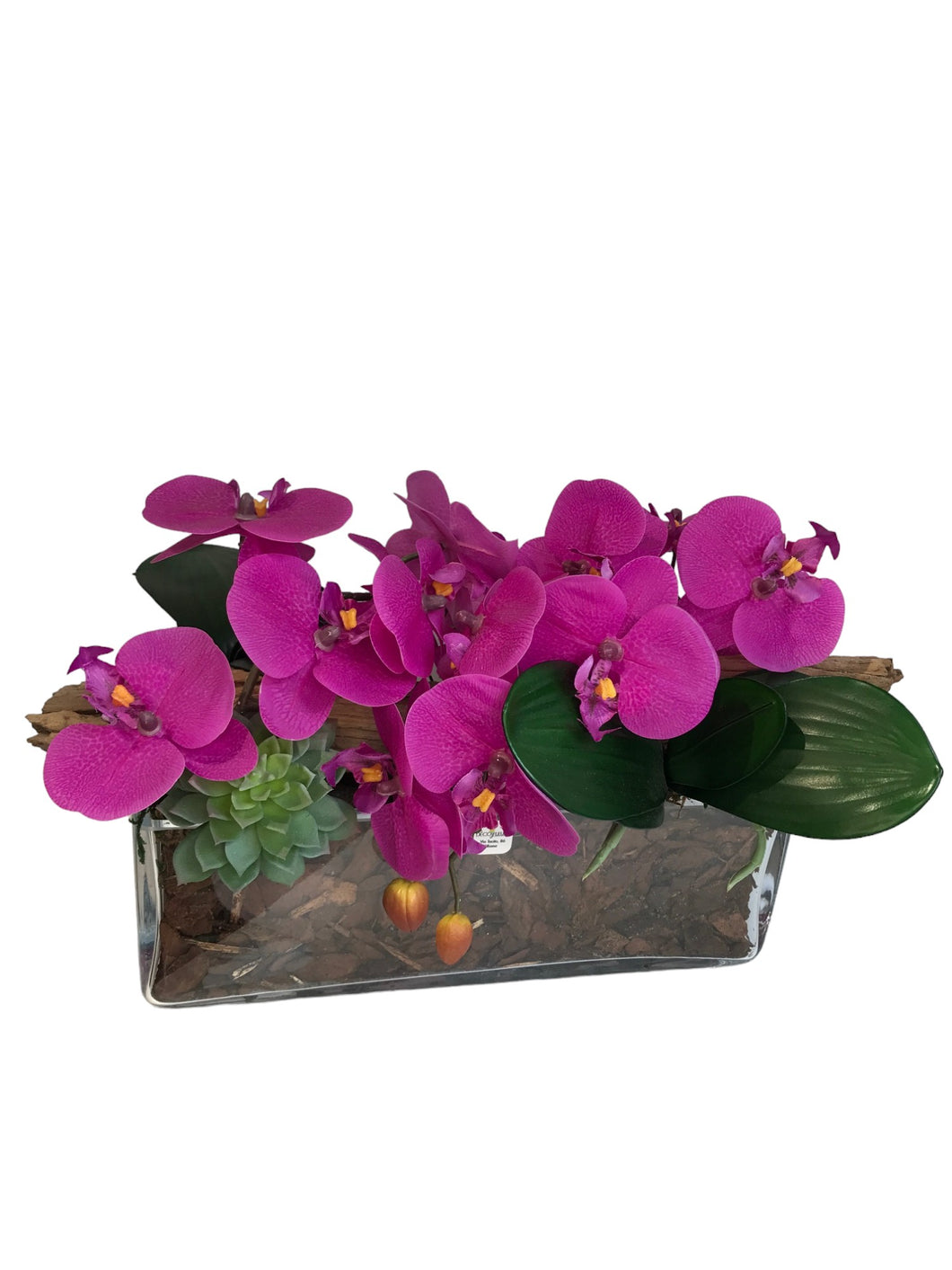 Orchidea Artificiale Real Touch. Vaso (30X10x10H). Spedizione Gratuita