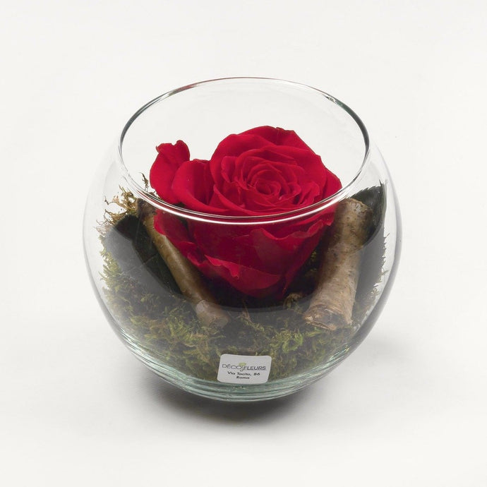 Rose stabilizzate realizzato con effetto acqua.  Déco Fleurs - Composizioni di fiori artificiali Fiori Finti Roma Fiori artificiali Roma