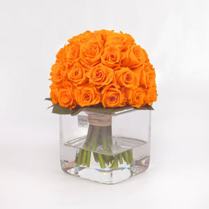 Bouquet con Rose stabilizzate realizzato con effetto acqua. Déco Fleurs - Composizioni di fiori artificiali Fiori Finti Roma Fiori artificiali Roma