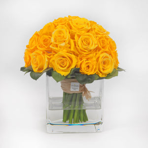 Bouquet con Rose stabilizzate realizzato con effetto acqua.  Déco Fleurs - Composizioni di fiori artificiali Fiori Finti Roma Fiori artificiali Roma