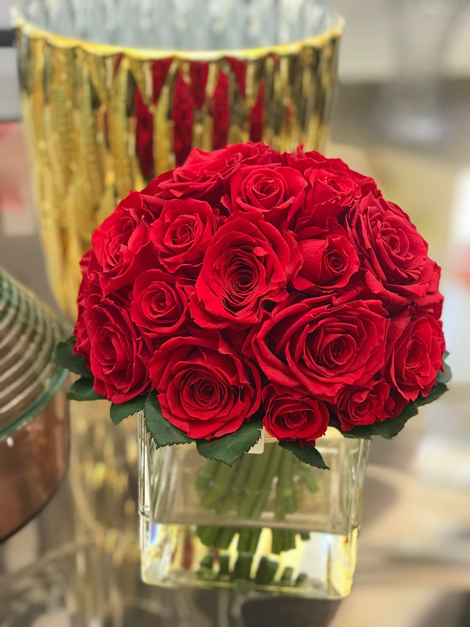 Bouquet con Rose Stabilizzate Déco Fleurs Roma